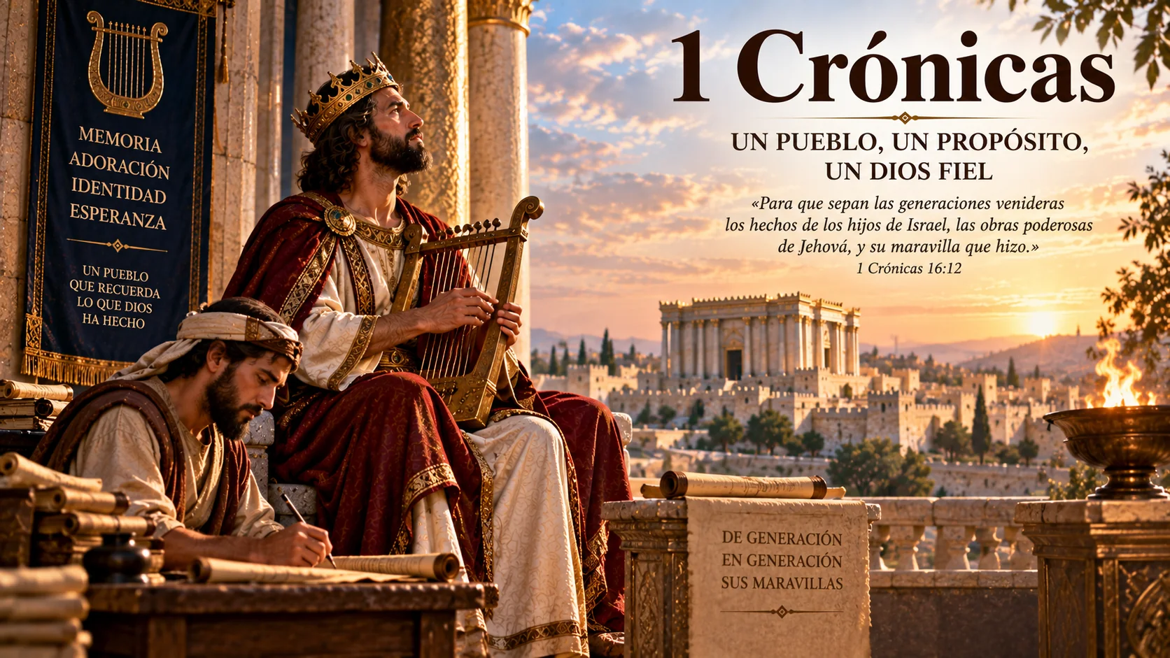 Ilustración temática de 1 Crónicas