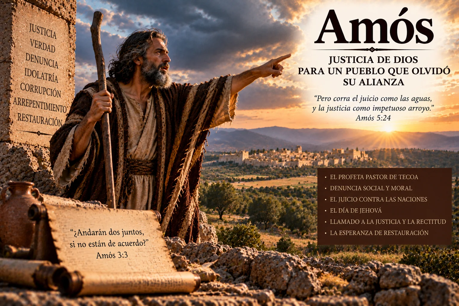 Ilustración temática de Amós