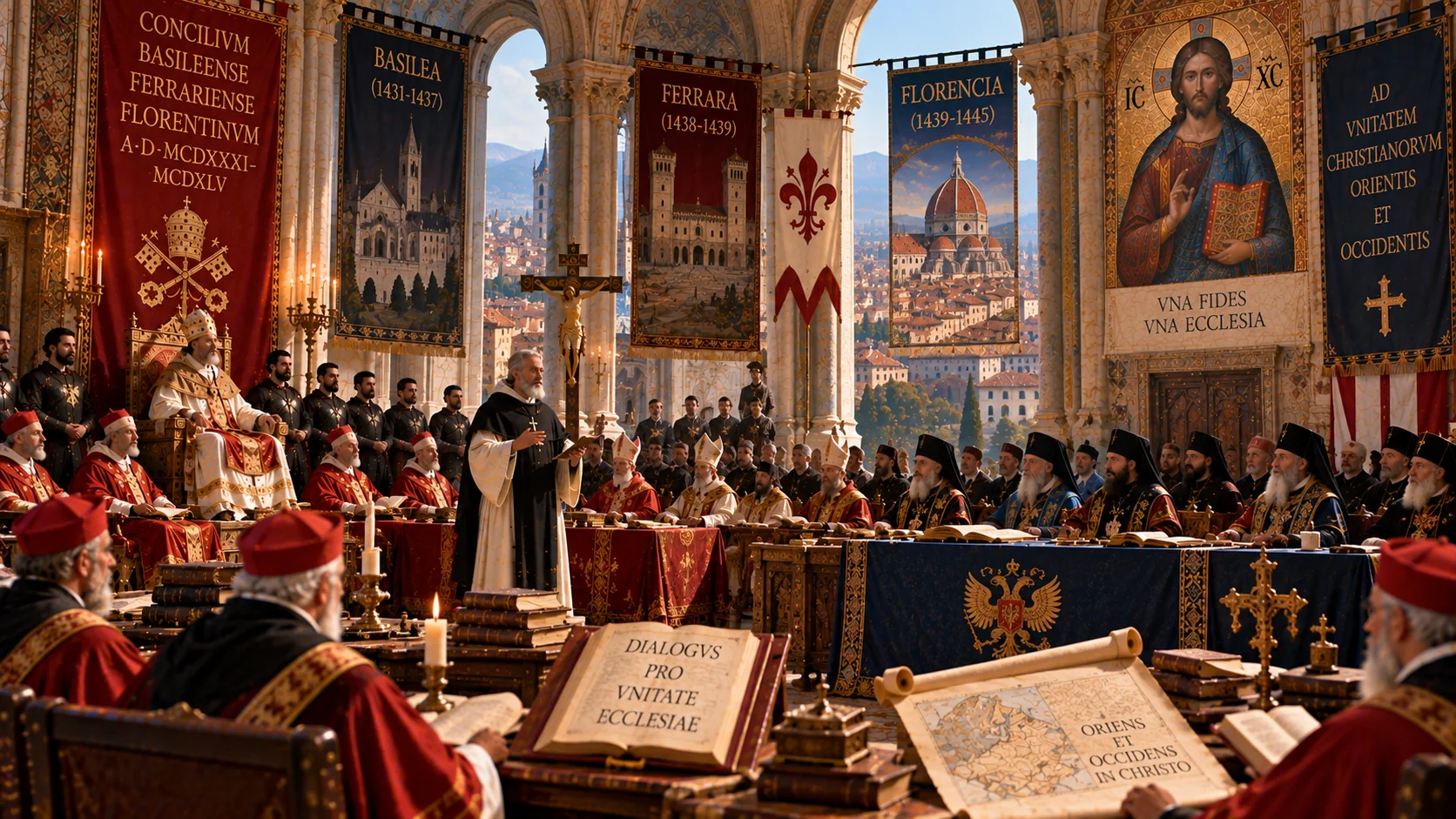 Escena temática del Basilea–Ferrara–Florencia